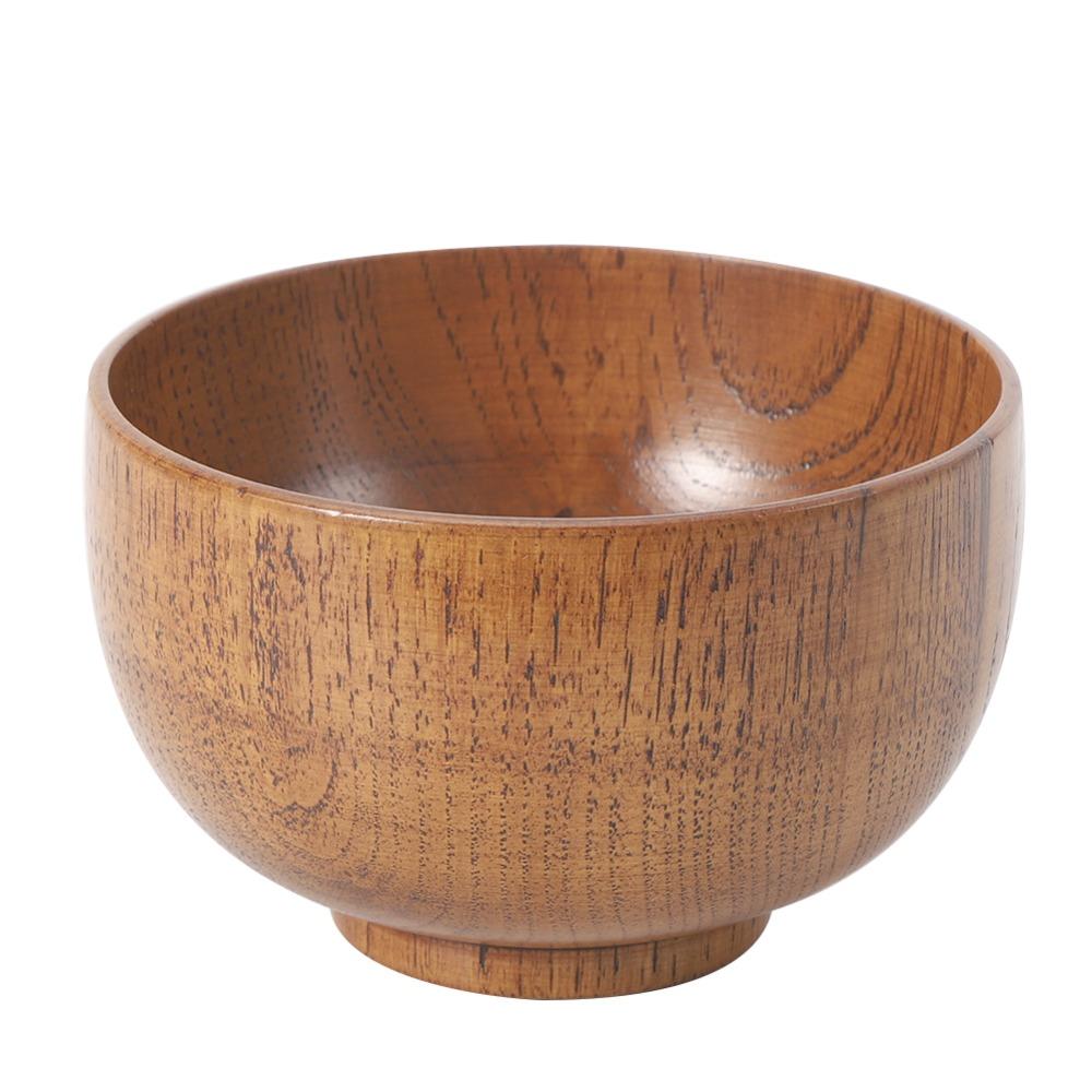 Log Material Noodle Bowl Round Shape Rice Bowl Eco Friendly Soup Container  Soup Serving