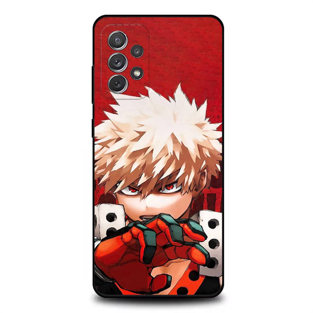 

B-Bakugo My Hero Academia Phone Case For Samsung S 25,24,23,22,30,21,10,9,Ultra,Plus,Lite,FE,4,5G Black Soft Case Samsung S21 s305G