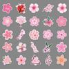 50 Sakura Graffiti Flower Stickers for DIY Decoration - Cartoon Style for Skateboards, Phones, Suitcases