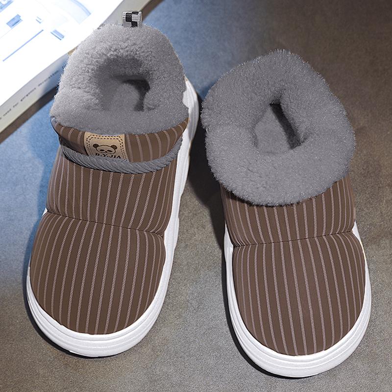 Stiefel Herren Schnee Outdoor Herrenschuhe Herren Winterstiefel Leicht Plüsch Warm Hoher Schaft Baumwolle Haus Arbeitsschuhe Schuhe Dropshop