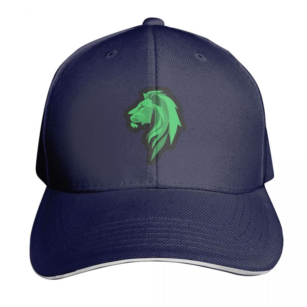 Lion head in green Stylized Baseball Cap golf hat genuine Thermal Visor Sunhat custom caps Womens Hats For The Sun Unisexs