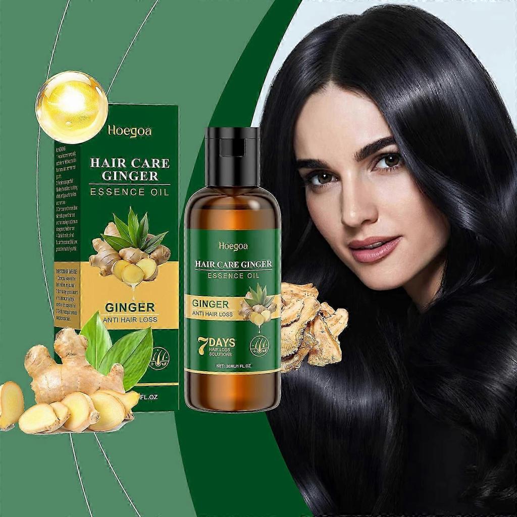 Hoegoa Ginger Hair Care Essential Oil Gentle Ingredients Herbal Ginger Boosts Soft and Beautiful Hair Essential Oil