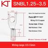 Kaisheng Fork Type Copper Cold Crimp Terminal Y Type (SNB1.25-3/4/5/6/8)