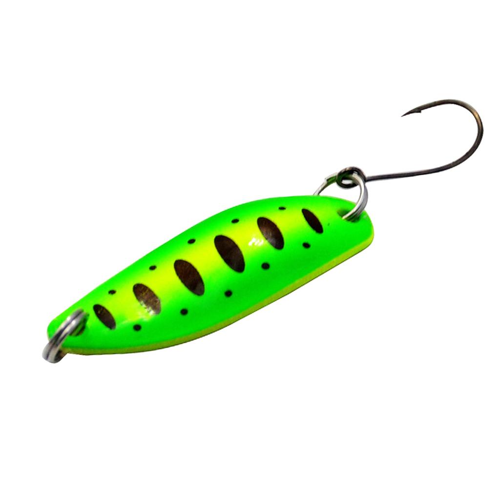 Esca da Pesca Rotante in Metallo Cucchiaino Spinner con Amo Affilato Attrezzatura da Pesca Resistente per Acqua Dolce e Salata