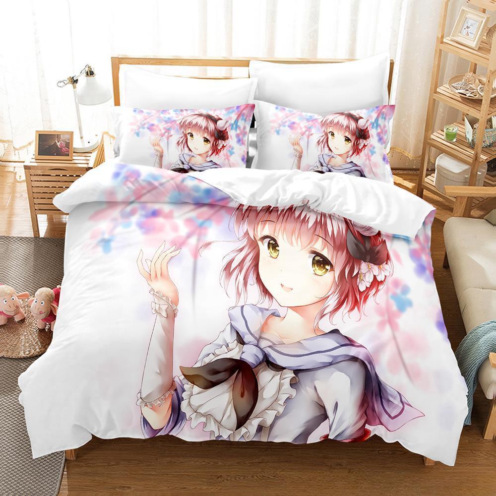 New Anime Magical Girl Raising Project Bedding Set Single Twin Full Queen King Size Bed Set Adult Kid Bedroom Duvet Cover Sets