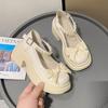 Fashion Bow-Knot Soft Shoes Woman Flats Oxfords Clogs Platform Butterfly Dress Leather Summer New Creepers Mary Janes Butterfly-knot