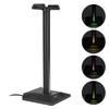 Light Effect Touch Headset Bracket Dimming RGB with Dual USB Interface 3.5mm Audio