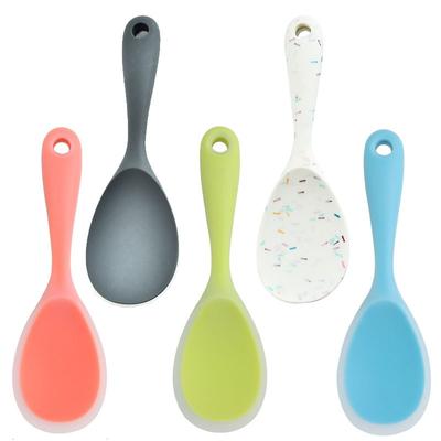 1 Stücke Transluzente hitzebeständige Silikon Antihaft-Pfanne Kochwerkzeuge Langgriff Küchenzubehör Reislöffel