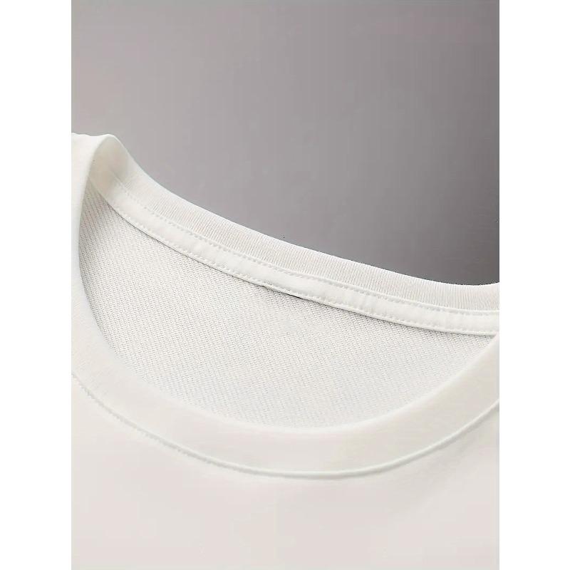 European Sizes Breathable Men's Printed Running Training T-Shirt Comfortable Summer Sports Top