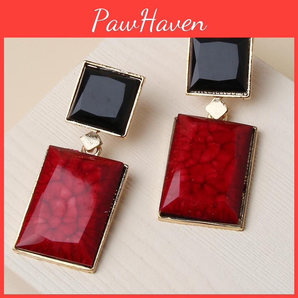 Earrings Minimalist Resin With Geometric Design For Women Fashion Summer