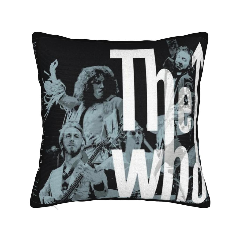 The Who Rock Band Fans Gift Printed Pillowcases Cushion Cover  Throw Pillow Cover Soft and Sweet Home Decor Square Multi Size