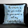 Encouraging Text Ins Cushion Cover Pillowcase Ultra Soft Skin Friendly Fabric Cloud Like Comfort & Concealed Zipper