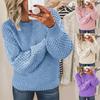 Women's Long Sleeve Cable Knit Pullover Sweater by Dunhuang