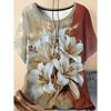 Summer Women's Floral T-Shirt 3D Print Loose Fit O-Neck Tees Comfortable Women's Clothing Casual Elegant Oversize Women's Tops