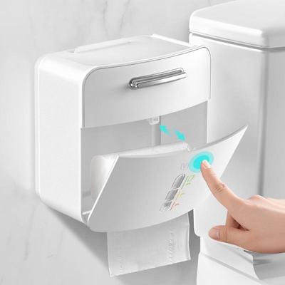 New Toilet Tissue Box Waterproof Bathroom Toilet Hole-free Wall-hanging Multifunctional Toilet Roll Paper Drawer