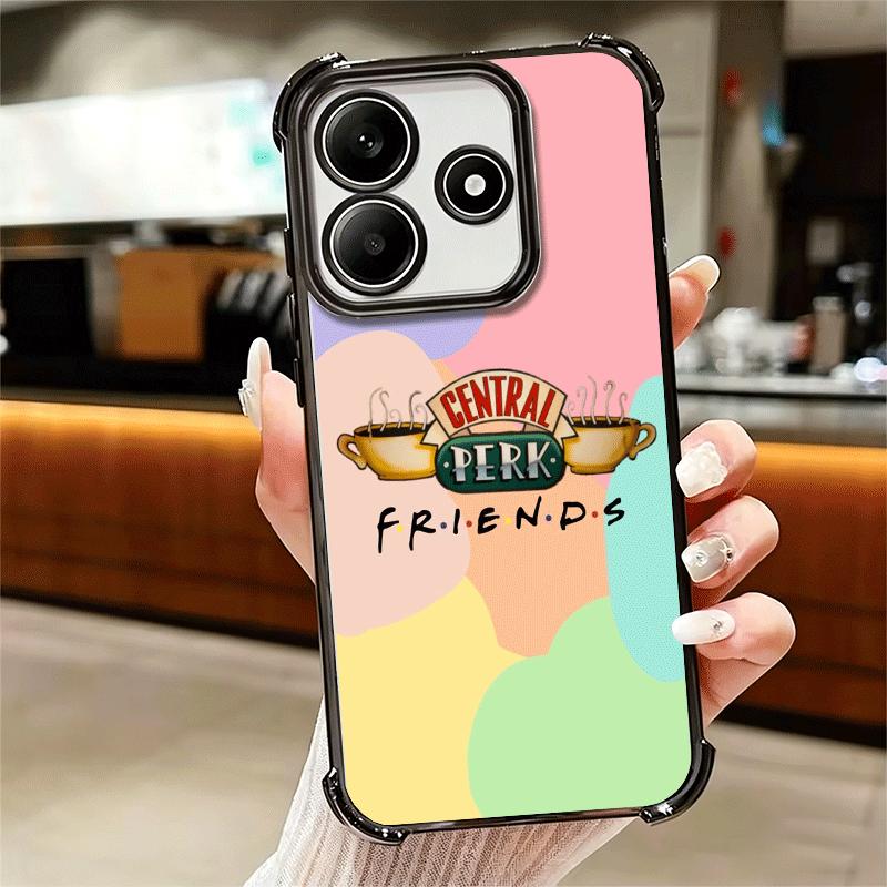 Friends Tv Show Theme Plating Phone Case For Xiaomi Redmi Note 14 15 Pro Plus 13 12 11 11S 11T 10 9S 9 5G Anti-Fall Airabag Cove