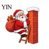 Decorative Christmas Wall Stickers Santa Claus Switch Sticker, Light Decal for Xmas Holiday, Party Supplies Removable Self-Adhesive Sticker