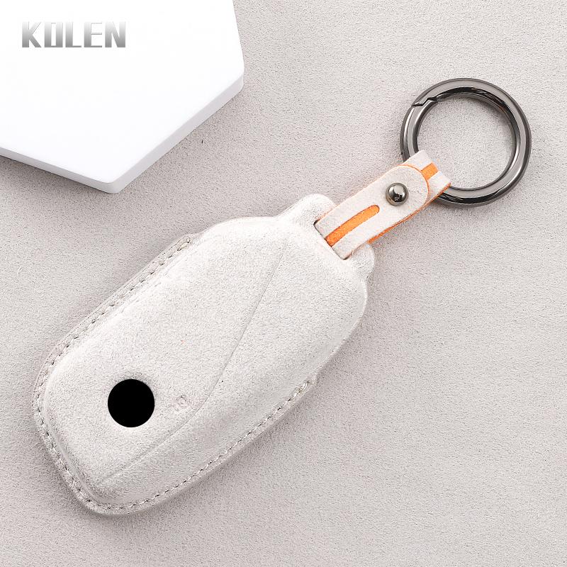 Leather Car Remote Key Case Cover Shell For Bmw 7 Series I7 X7 Ix Lci X1 U11 G70 G09 G21 F40 M3 M4 Xm U06 G81 Ix3 Accessories
