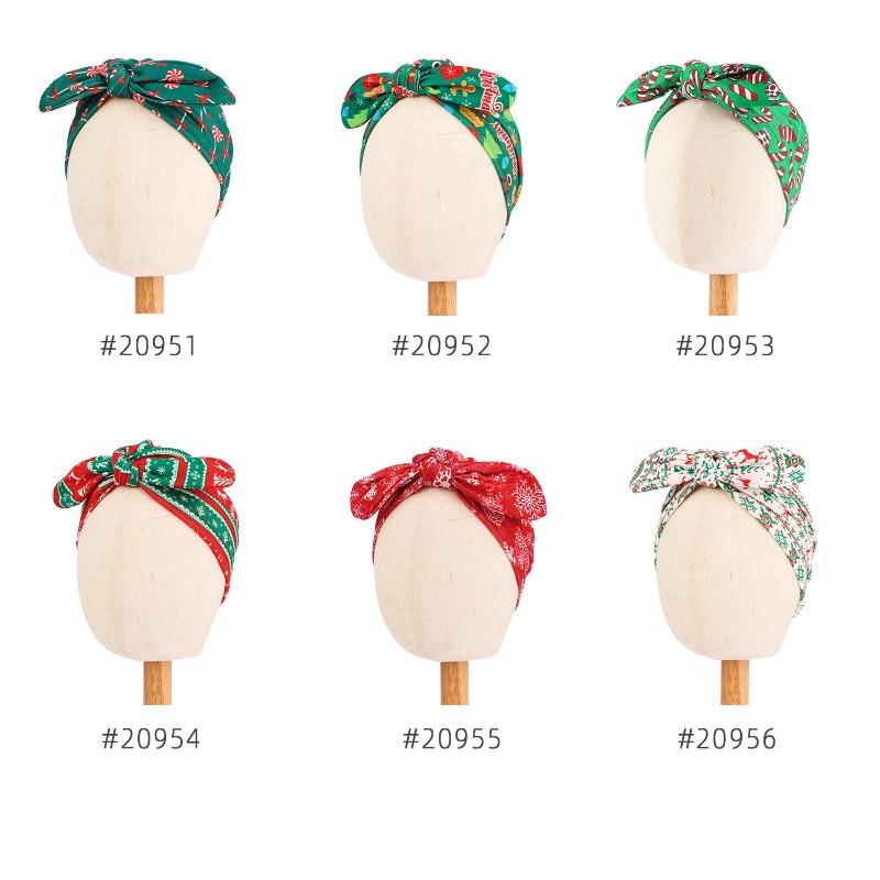 Christmas style children's hat bow baby headscarf hat baby decorative hat