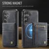 For Samsung Galaxy S25/Galaxy S24 Case AUTSPACE A12 Leather Back Cover with Magnetic Detachable Card Bag Kickstand