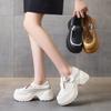 Platform Mary Jane shoes women's summer 2025 new hollow breathable women's shoes Velcro muffin sandals super popular