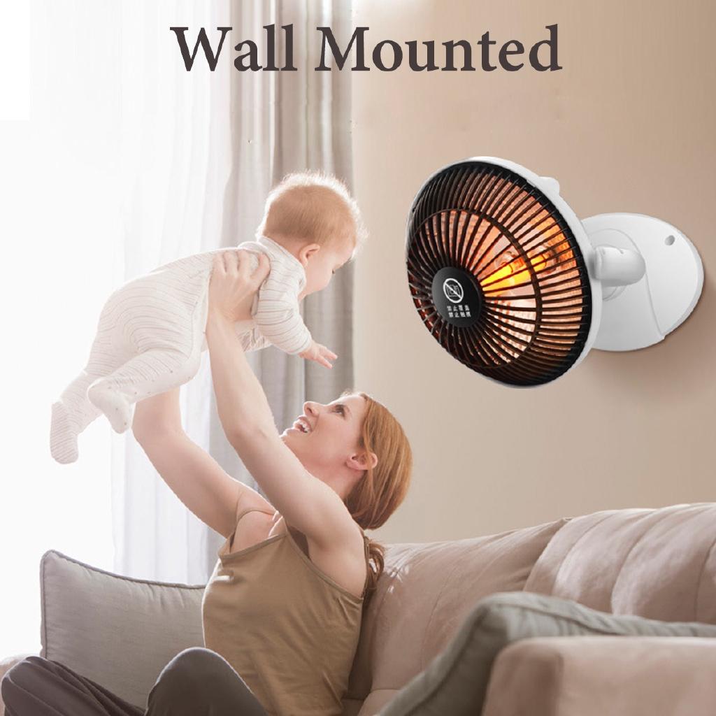 200W Hvit Mini Elektrisk Bærbar Kvartsluftvarmer Rom Kontor Oppvarming Varm Vifte Luftvarmer Vinter