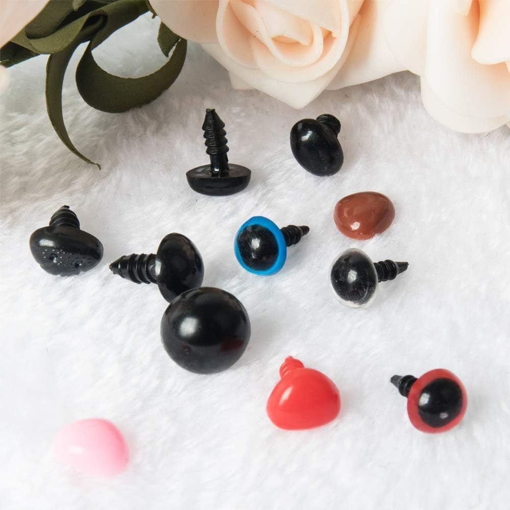 A Box 1040pcs Safety Eyes and Noses Colorful Eyes Plastic Safety Eyes  Crochet Toy Making