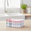6 Pieces Practical Large Checkered Kitchen Towel Absorbent Quick-Dry Dishcloth Soft Rectangular Washcloth Home