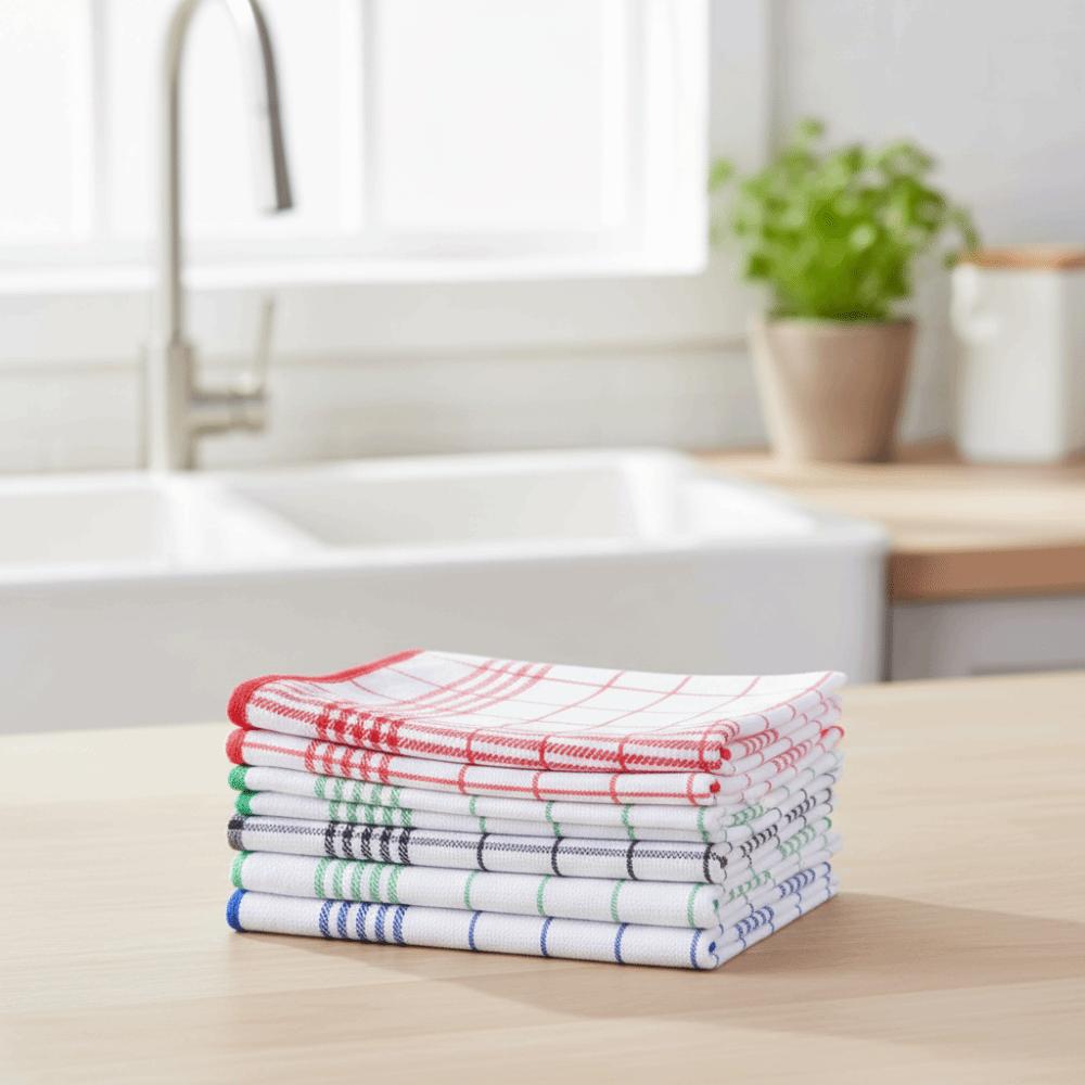 6 Pieces Absorbent Dishcloth Large Tea Towel Durable Washcloth  Tableware