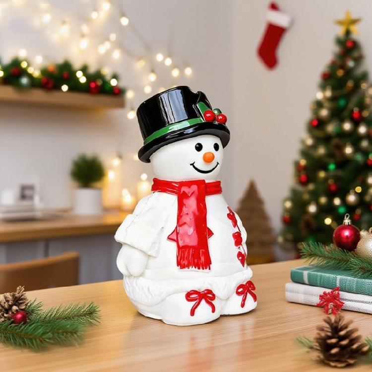 Weihnachtsthema Kerze Silikonform Schneemannform Silikonform für handgemachte Kerzen- und Seifenherstellung Epoxidharz-Handwerk