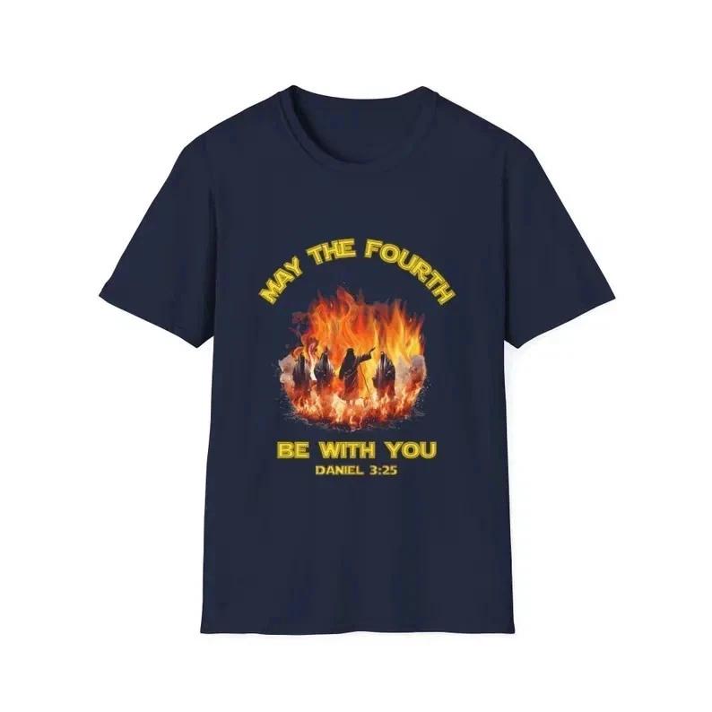 

May the Fourth Be with You Unisex Softstyle T-Shirt, Jesus Graphic Tee Size S-3X 4XL