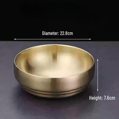 Doppellagige Kaltnudelschale aus Edelstahl