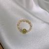 Hot Sell Trendy Natural Freshwater Pearl & Jade Stone Ladies Ring  For Women Birthday Gifts