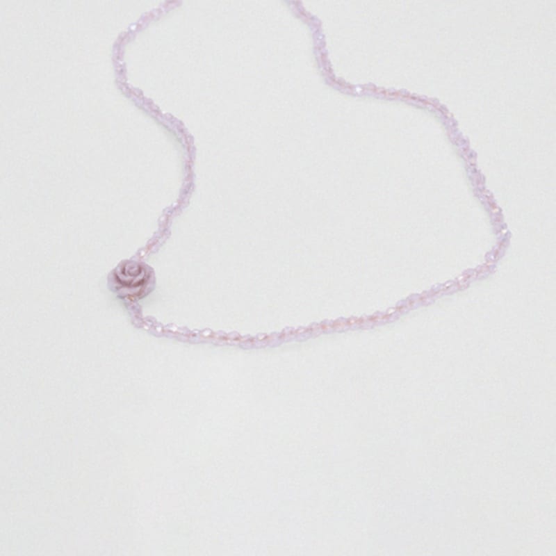 Kiee Oshimu (Silver 925) 703 Pink Rose Beads Necklace