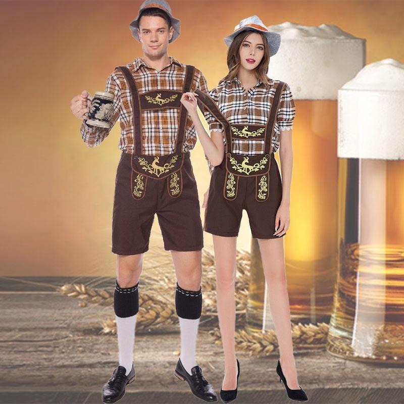 New German Oktoberfest Costume For Men And Women Adult Lederhosen Beer Festival Outfit