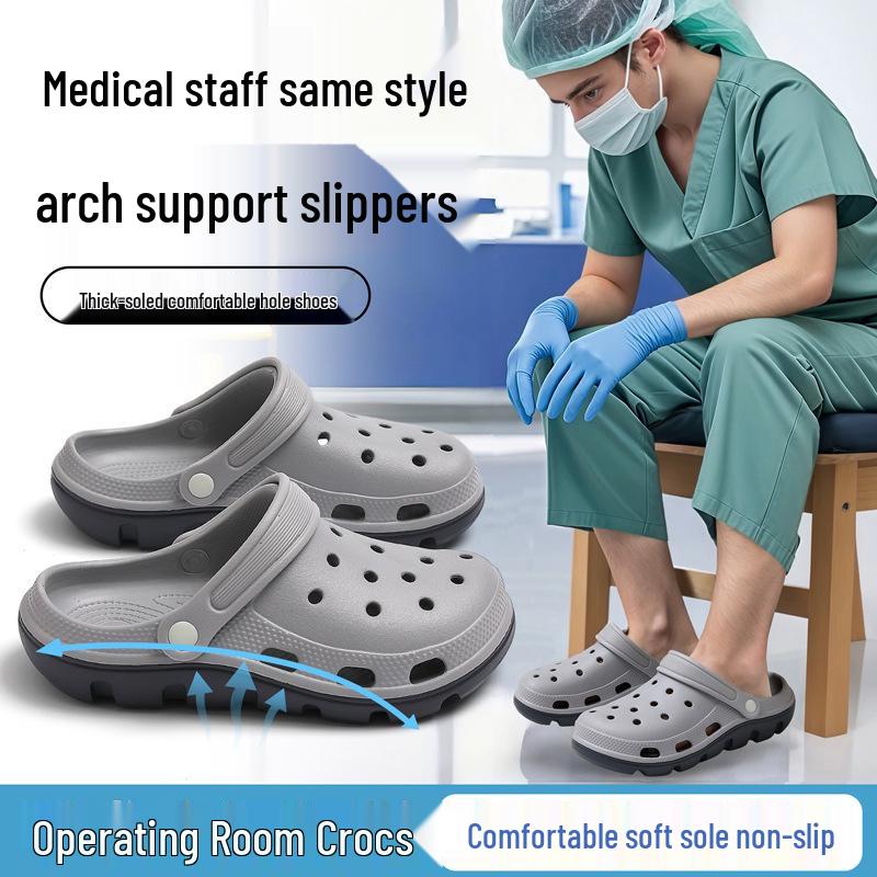 Breathable Non-slip Clogs: Men's & Women's Summer Shoes with Arch Support & Thick Sole