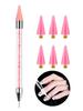 Rhinestone Picker Dotting Pen with 6 Extra Wax Tips, Dual-Ended Manicure Nail Art DIY Decoration for Rhinestones and Gemstones