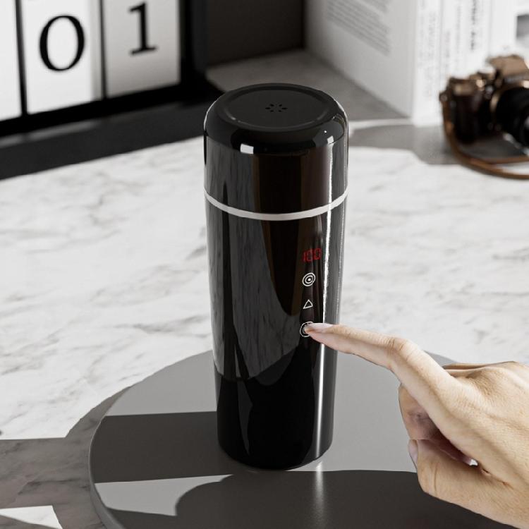 Intelligent  Car Kettle with concealed  Charging Port Travel Electric Kettle with LED Display for Quick Boiling & Mixing Drinks