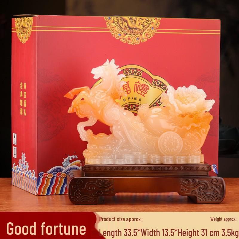 Jade Horse Figurine: Auspicious Zodiac Ornament for Wealth and Peace