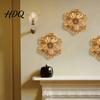 3D Flower Wall Art Resin Decoration Modern Floral Sculpture Living Room Hanging Ornament for Room Home Office