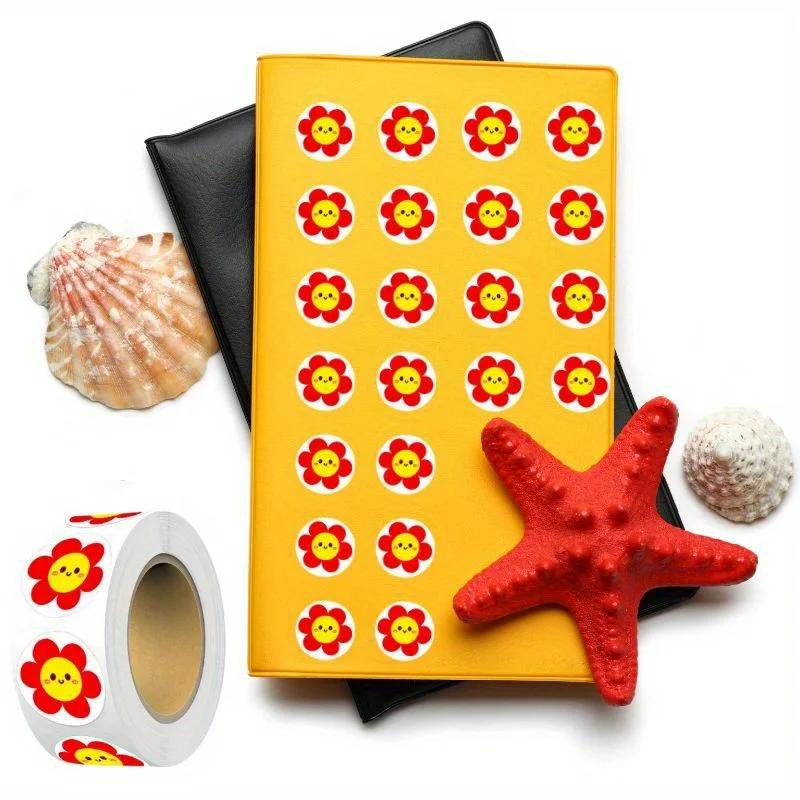 500pcs Vibrant Flower Stickers- Self-Adhesive,Colorful Teacher Reward&Decorative Stickers-Perfect for Classroom,Crafts&Gifts