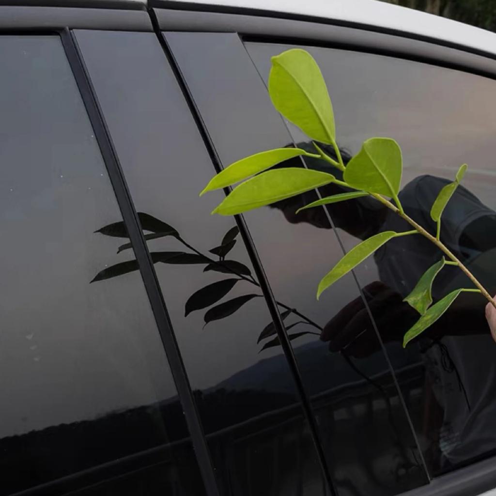 Fit For BMW 3 Series G20 G21   - Silvery Carbon Glossy Black Column B C Pillars Post Window Cover Trim Sticker