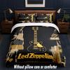 Led Zeppelin Design Postel Povlečení 1 Povlak na přikrývku + 2 Povlaky na polštář Měkké Prodyšné Domácí Lůžkoviny