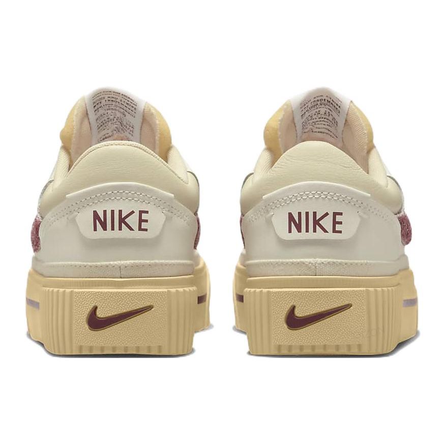 Nike Court Legacy Lift Sail Tmavá červená Dámské tenisky Bílá sezamová Kokosové mléko DZ4766-133