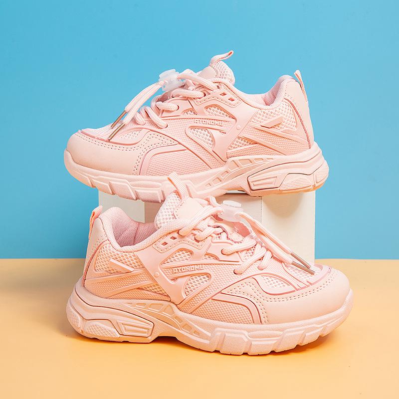 Student Sports Net Shoes Girls Spring Summer Autumn New Children's Daddy Shoes Casual Little White Shoes Teen Boys