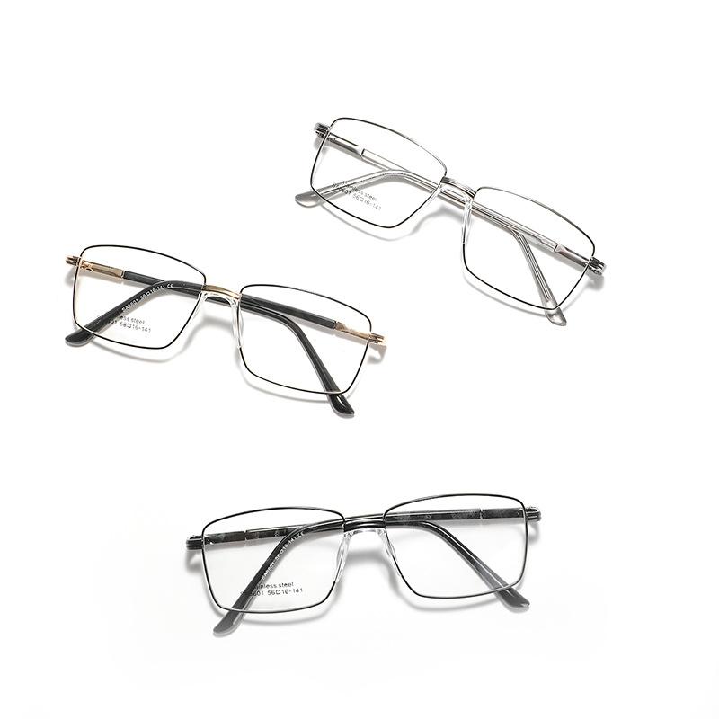 Glasses Square Metal Saddle Nose Pad Literary Retro Flat Glasses Women Commuter Glasses Men