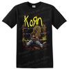Korn T Shirt Barbed Wire Seated Figure Nu Metal Concert Graphic Tee Rock Fan