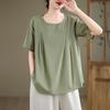 Short Sleeve Oversized Cotton Vintage Casual Loose Summer Tee T Shirt Women T-shirt Woman Tshirt 2026 Tops Clothing