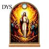 Exquisite Acrylic Table Centerpiece Catholic Statue Ornament, Tabletop Centerpiece, Freestanding Christian Unique Office Desk Accessories Religious