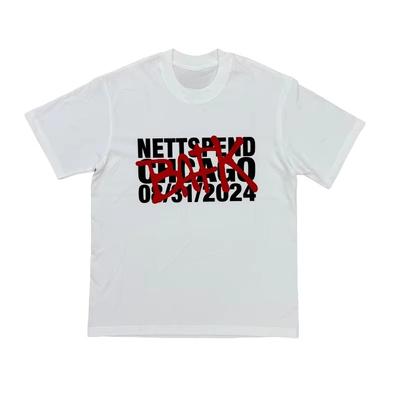 T-shirt Exclusif Nettspend Chicago - Un T-shirt à Manches Courtes en Édition Limitée de la Tournée de Chicago Automne et hiver sous-vêtements